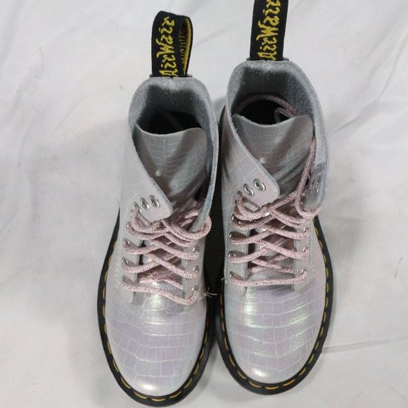 Dr. Martens 1460 Iridescent Croc Leather Boots Sz 6 US RARE - Picture 11 of 14